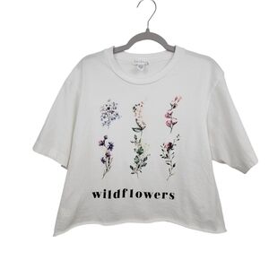Full Tilt Tilly's Wildflowers Graphic Cut-Off Tee Size XS